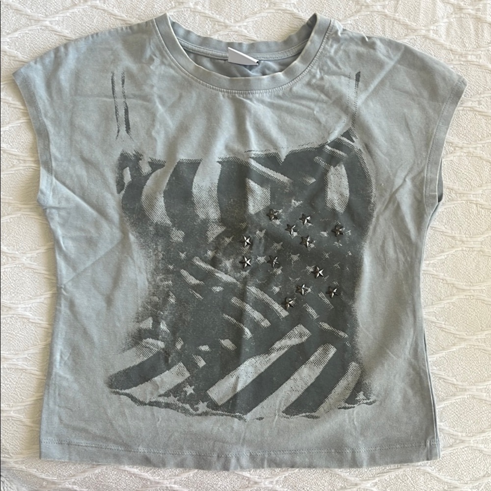 Women Gray Graphic T-Shirt